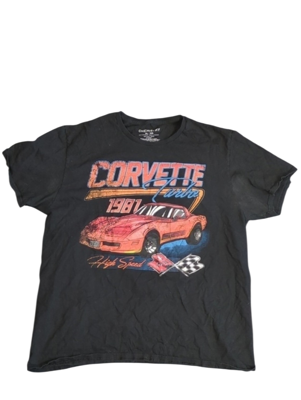 For Kitty Rescue! Official Corvette 1981 Turbo High Speed Tee Shirt By Chemistry